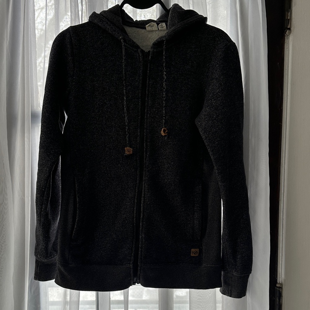 tentree Women's Gray Hooded Sweater - Picture 3 of 5